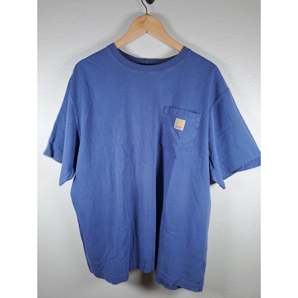 Carhartt K87 RYL Blue Pocket T-Shirt Mens XL Original Fit Heavyweight Cotton